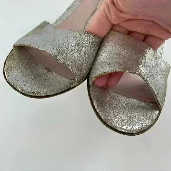 Nine West womens heels size 8 Magnar silver crackled leather holiday new years - Picture 7 of 15